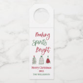スピリッツを輝かせるクリスマスワインビール飲料 ボトルネックタグ (正面)