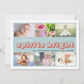 . .スピリッツを輝かせるクリスマス写真のコラージュ シーズンカード (正面)