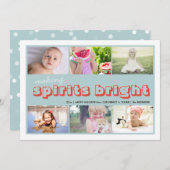 . .スピリッツを輝かせるクリスマス写真のコラージュ シーズンカード (正面/裏面)