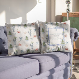 スピリッツを鮮やかな海岸のクリスマスに クッション