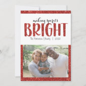 スピリッツを鮮やかな赤いクリスマスフラットカードにする (正面)