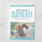 スピリッツを鮮やかな青のクリスマスフラットカードにする (正面)