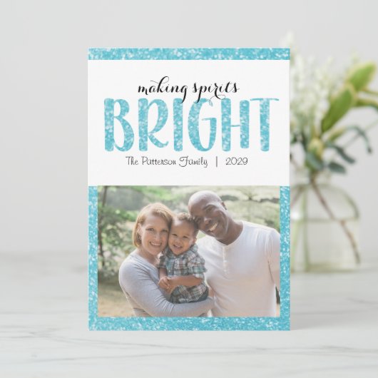 スピリッツを鮮やかな青のクリスマスフラットカードにする (スタンド正面)