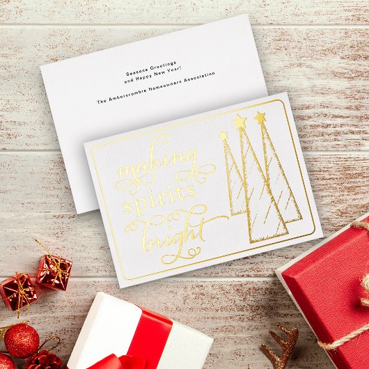 スピリッツエレガントのビジネスを明るくする 箔シーズンカード