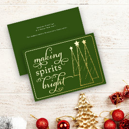 スピリッツエレガントの輝くダークグリーン事業 箔シーズンカード