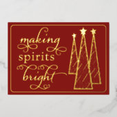 スピリッツエレガントの輝くダークレッド事業 箔シーズンカード (正面)