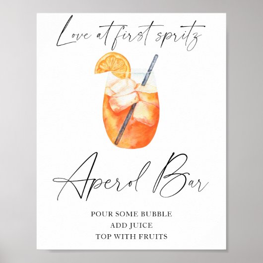 スピリッツブライダルシャワーアペロールバー ポスター (正面)