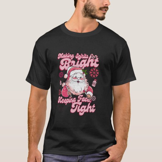 スピリッツ保の顔をタイトにするサンタCh Tシャツ (正面)