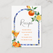 スピリッツ地中海のアーチブライダルシャワーレシピ エンクロージャーカード (正面)