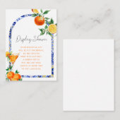 スピリッツ地中海のアーチブライダルディスプレイシャワー エンクロージャーカード (正面/裏面)