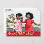 スピリッツ明るい写真メリークリスマスポストカード ポストカード (正面/裏面)