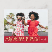 スピリッツ明るい写真メリークリスマスポストカード ポストカード (正面)