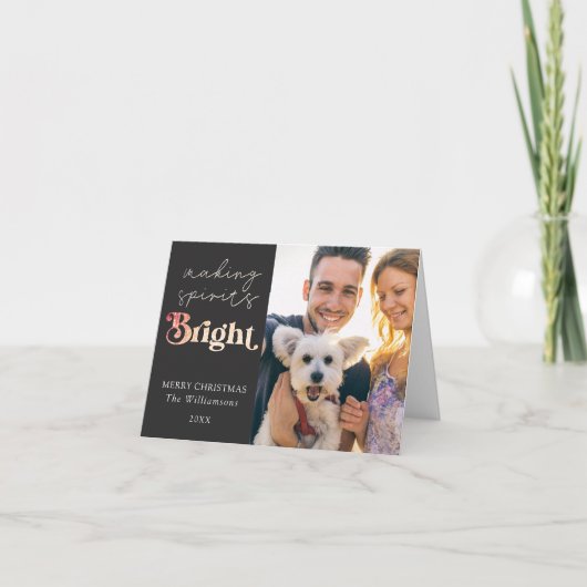 スピリッツ明るくする2フォトメリークリスマス シーズンカード (正面)