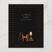 スピリッツ赤ちゃんシャワー少年または女の子ブラックオレンジ (裏面)