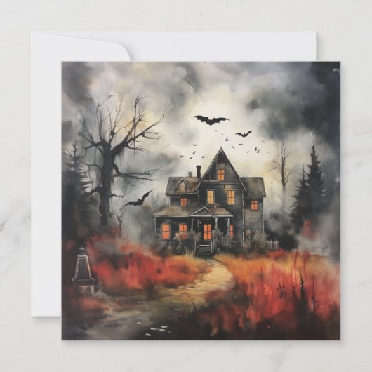 👻🥂スピリッツ&スピリッツの復活!🥂👻ハロウィーン 招待状 (正面)