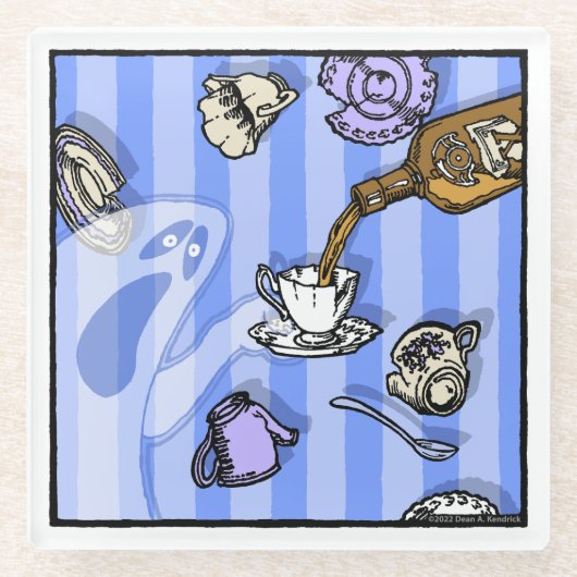 スピリッツ – ポップ・アートのゴシック悪夢シュール ガラスコースター (正面)