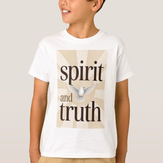 スピリットと真実のクリスチャン子供Tシャツ Tシャツ (正面)