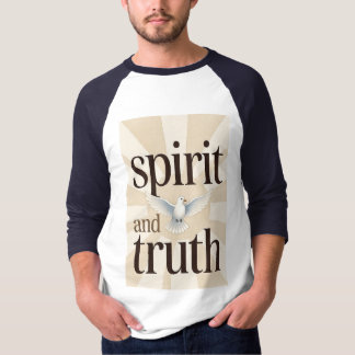 スピリットと真実のクリスチャン メンズ ベースボールTシャツ Tシャツ