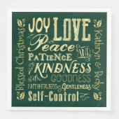 スピリットのモノグラムクリスマスフルーツ金ゴールドグリーン (正面)