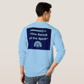 スピリットの剣 – 長袖リトルブルーTシャツ Tシャツ (裏面フル)