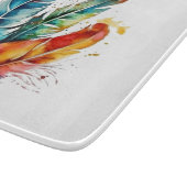スピリットの羽鮮やか：水彩アート カッティングボード (角)