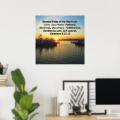 スピリットの高揚サンセットフルーツデザイン ポスター (ホームオフィス)