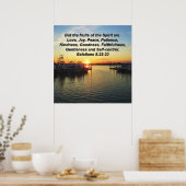 スピリットの高揚サンセットフルーツデザイン ポスター (キッチン)