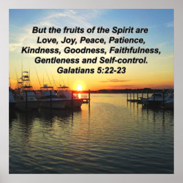 スピリットの高揚サンセットフルーツデザイン ポスター