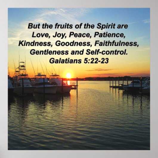 スピリットの高揚サンセットフルーツデザイン ポスター (正面)