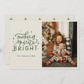 「スピリットを明るく」手書きフォトカード シーズンカード (正面/裏面)