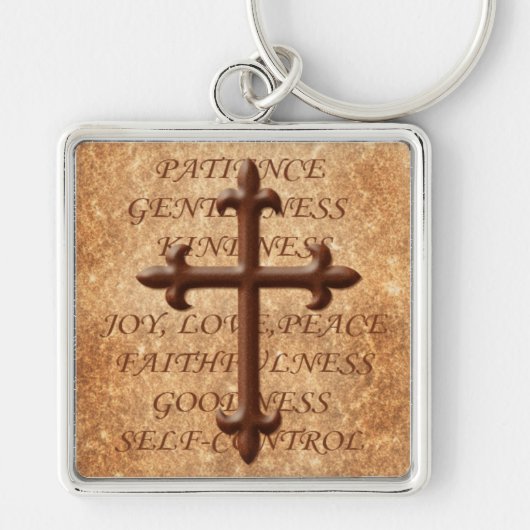 スピリットアイアンクロスキーチェーンのクリスチャンフルーツ キーホルダー (正面)