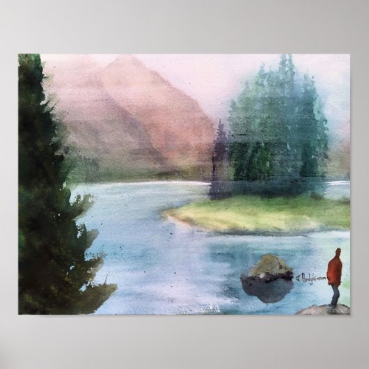 スピリットアイランドの水彩画 ポスター (正面)