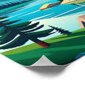 スピリットアイランドマリネ湖の風景 ポスター (角)