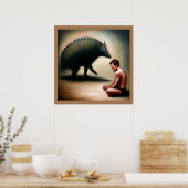 スピリットアニマルアルマジロ1 ポスター (キッチン)