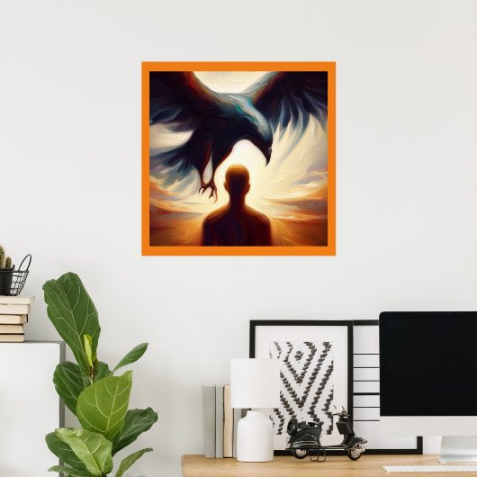 スピリットアニマルイーグル1 ポスター (ホームオフィス)