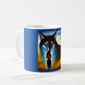 スピリットアニマルウルフ4 コーヒーマグカップ (正面左)