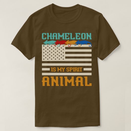 スピリットアニマルカメレオン Tシャツ (デザイン正面)