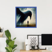 スピリットアニマルカラス1 ポスター (ホームオフィス)