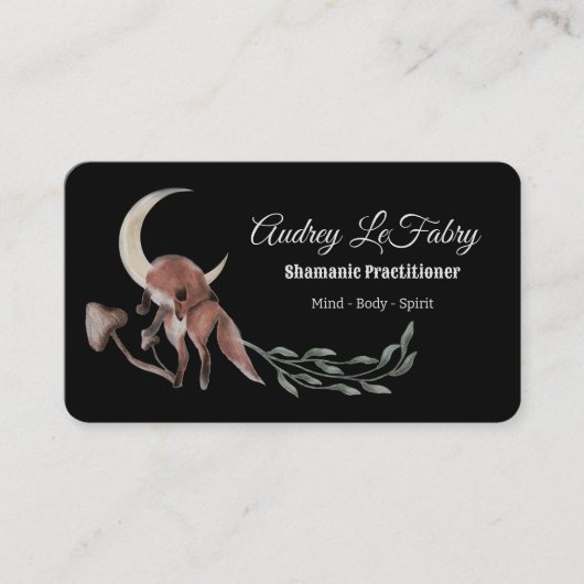 スピリットアニマルキツネシャーマン 名刺 (正面)