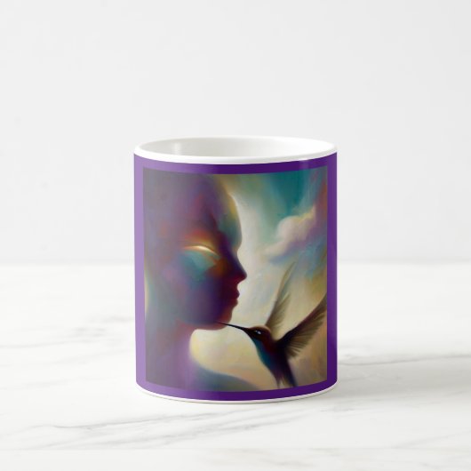 スピリットアニマルハミングバード1 コーヒーマグカップ (中央)