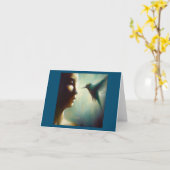 スピリットアニマルハミングバード4 カード (黄色い花)