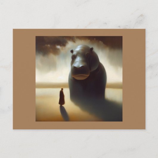 スピリットアニマルヒポタマス1 ポストカード (正面)