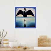 スピリットアニマルブラックスワン1 ポスター (キッチン)