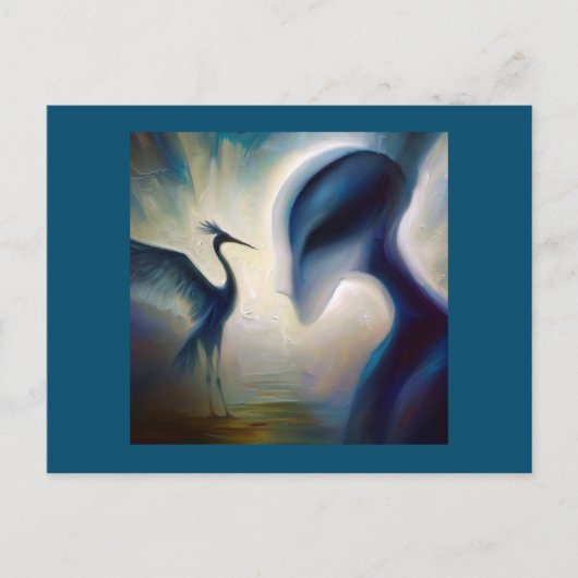 スピリットアニマルヘロン1 ポストカード (正面)