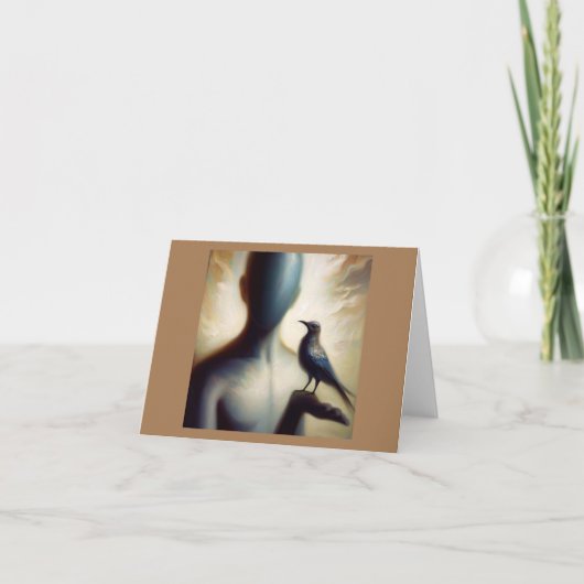 スピリットアニマルモッキンバード2折りグリーティングカード カード (正面)