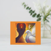 スピリットアニマル鳩4 ポストカード (スタンド正面)