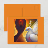 スピリットアニマル鳩4 ポストカード (正面/裏面)