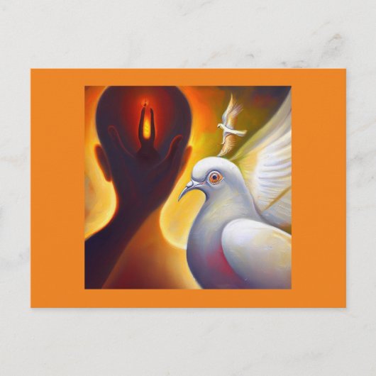 スピリットアニマル鳩4 ポストカード (正面)