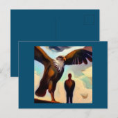 スピリットアニマル《鳥》ハヤブサ3 ポストカード (正面/裏面)