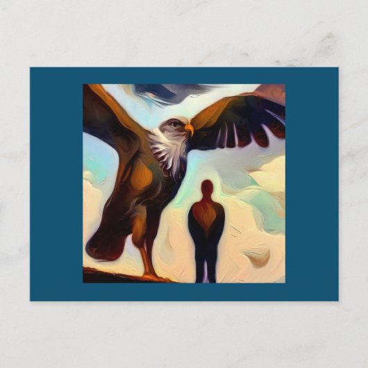 スピリットアニマル《鳥》ハヤブサ3 ポストカード (正面)